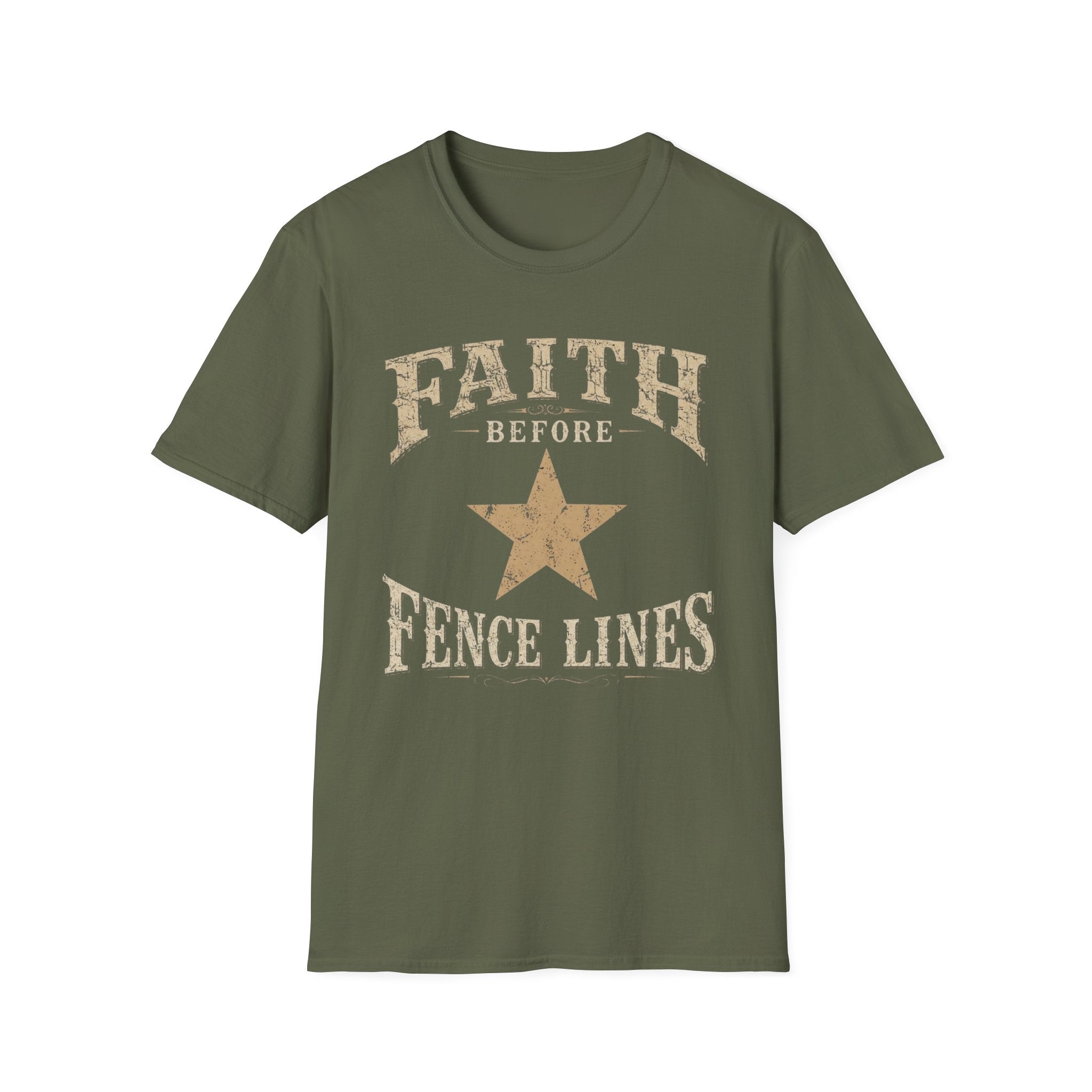 Faith Before Fence Lines T-Shirt