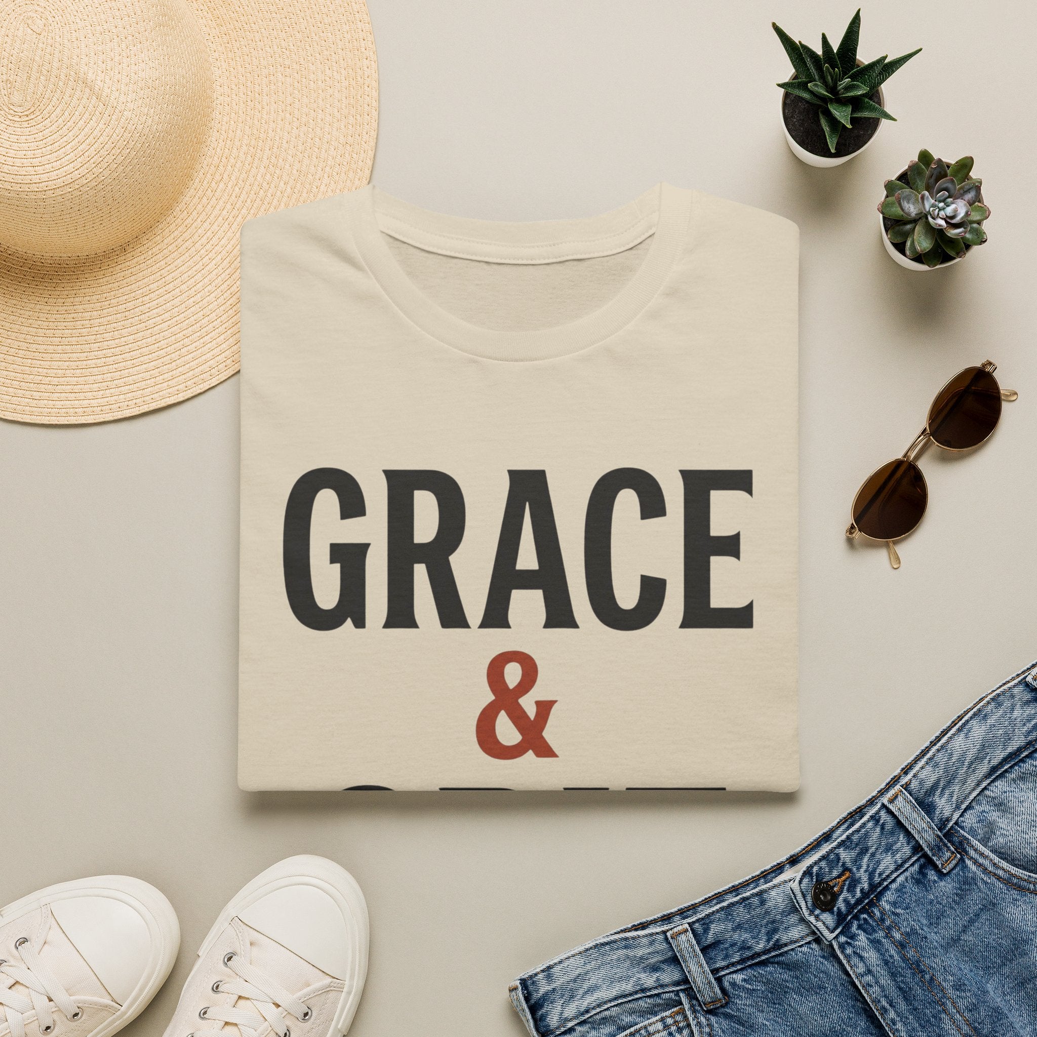 Grace & Grit (Typography) T-Shirt
