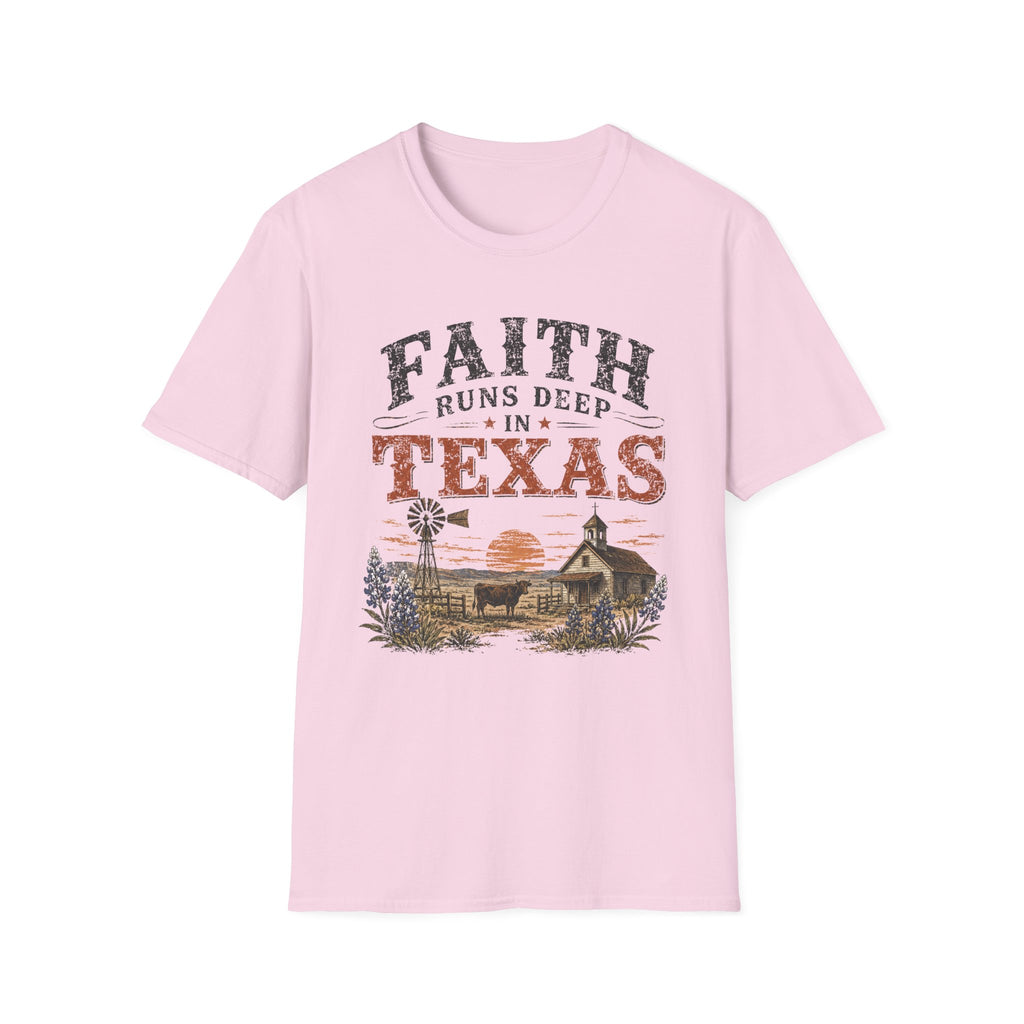 Faith Runs Deep in Texas T-Shirt
