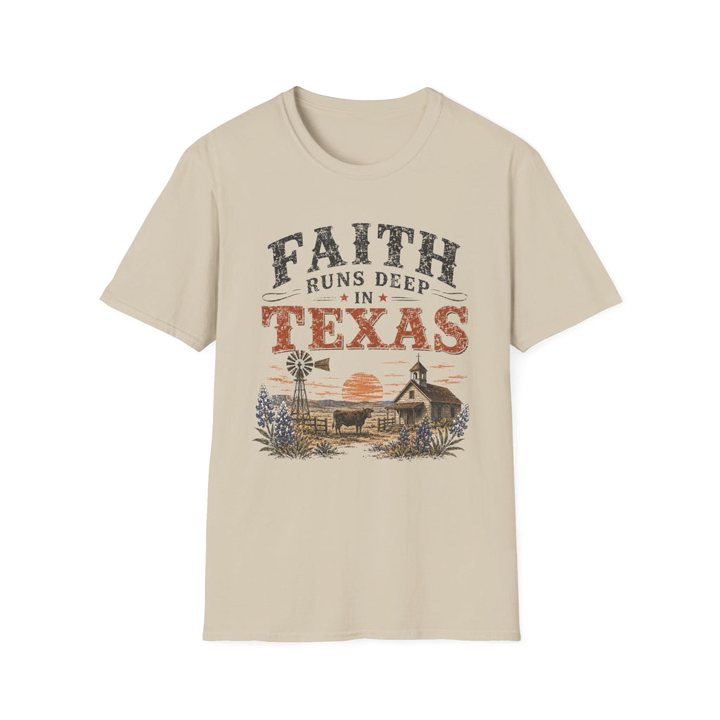 Faith Runs Deep in Texas T-Shirt