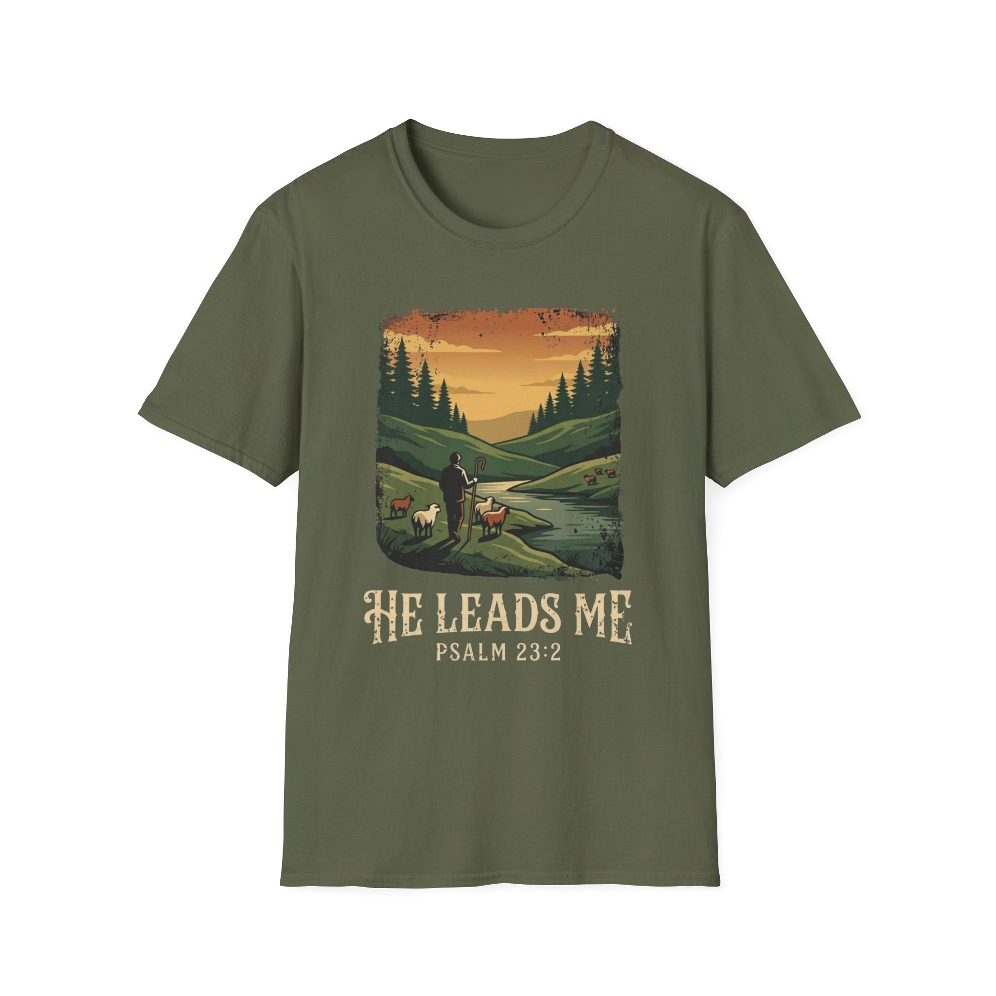 He Leads Me T-Shirt