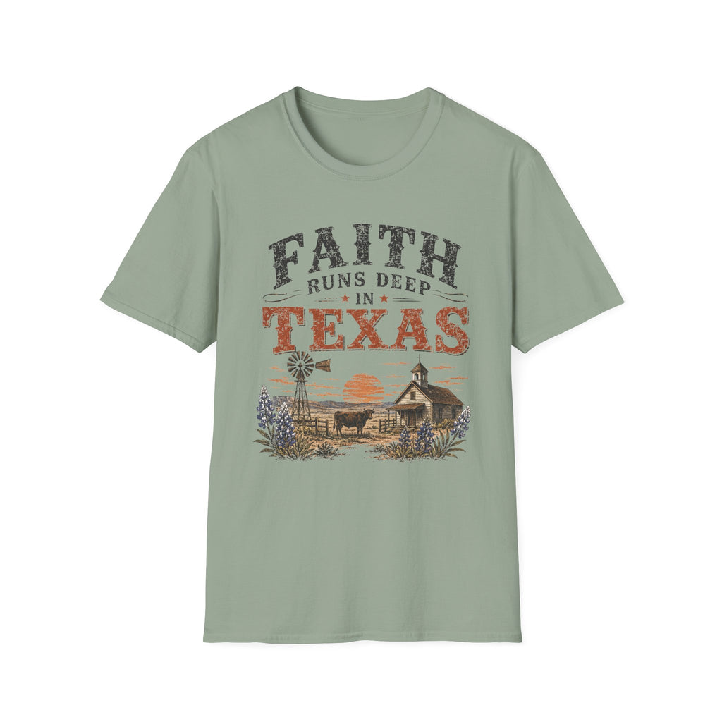 Faith Runs Deep in Texas T-Shirt